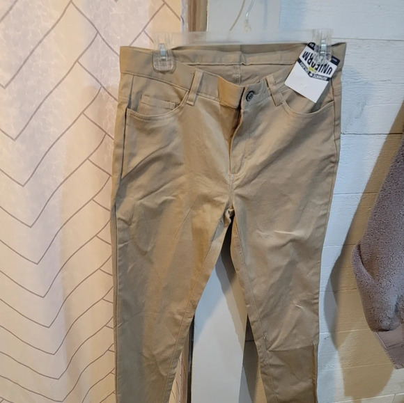 Authentic Galaxy School Uniform Pant NWT Juniors 9/10 Beige - Picture 1 of 4